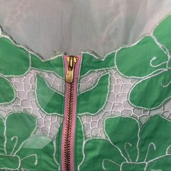 Lilly Pulitzer Capricia Engineered Eyelet Lace Shift Dress Size 2 52932 - Picture 6 of 8